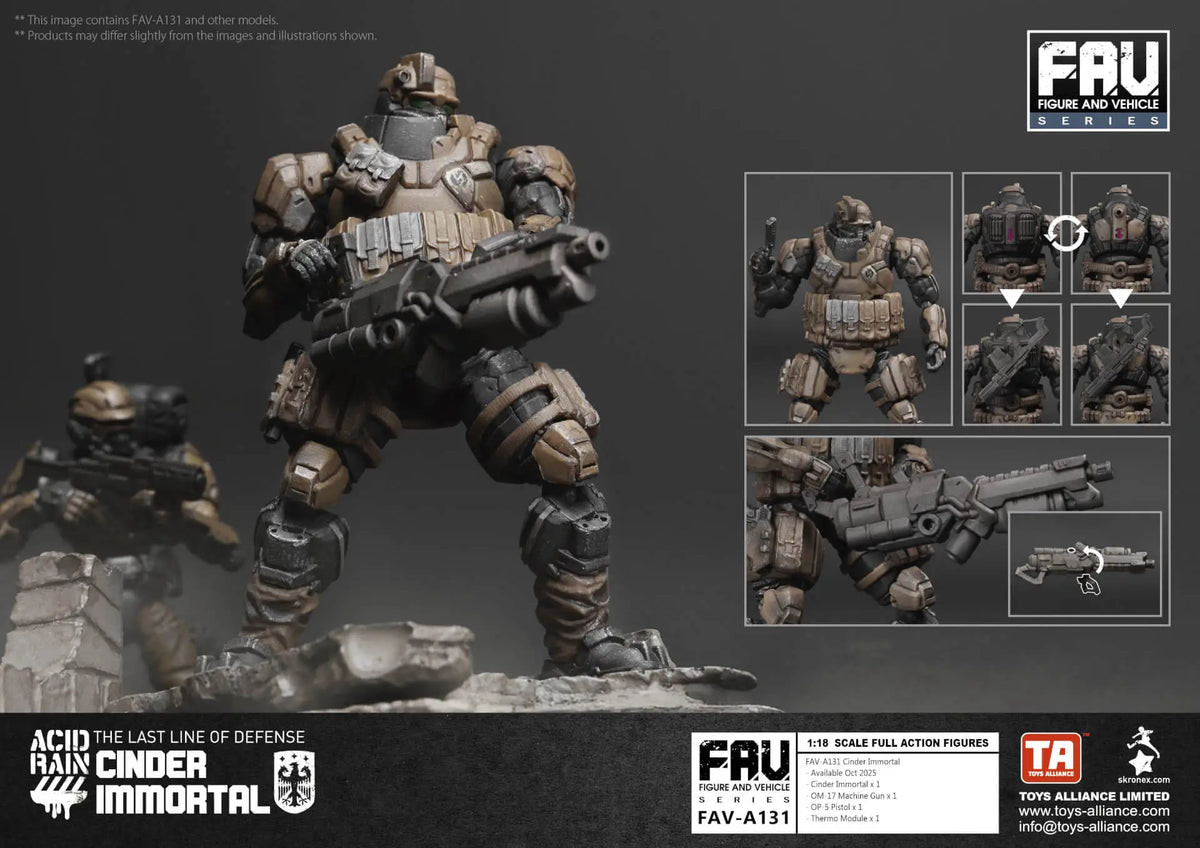 Acid Rain World FAV-A131 Cinder Immortal 1:18 Scale Action Figure ...