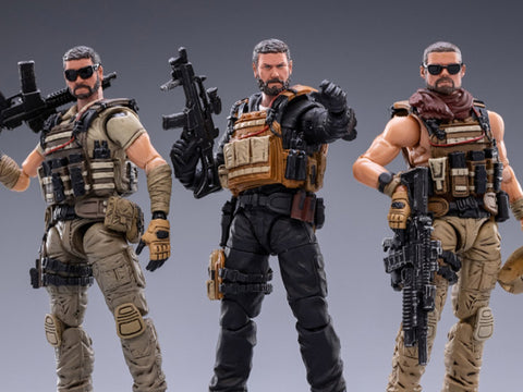 Hardcore Coldplay Mercenary Trio 1/18 Scale Set of 3 Figures