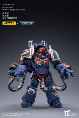 Warhammer 40K Ultramarines Aggressors Sergeant Linuso 1/18 Scale Figure