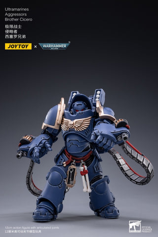 Warhammer 40K Ultramarines Aggressors Brother Cicero 1/18 Scale Figure